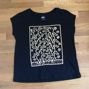 Black art tee shirt